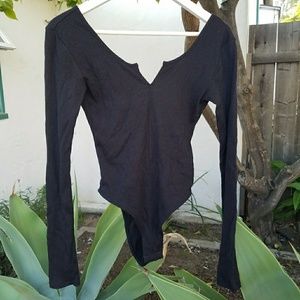 Black ribbed bodysuit S/P